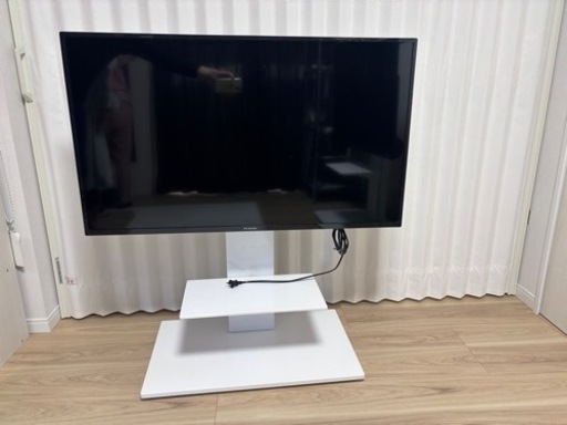 最終値下げ3月10日まで【美品】FUNAI43インチ液晶テレビ（2021年度製、保証2027年1月まで）壁寄せ仕様　近場お届け