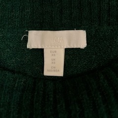 H&M  セーター　ボートネック　グリーンの画像