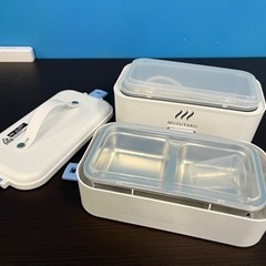 KCK10⭐️未使用品⭐️2段式　高速弁当箱炊飯器　蒸し　炊き　温め機能付き‼️の画像