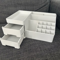 メイク化粧品収納ボックス(ホワイトグレー)の画像