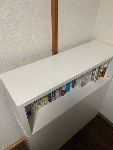 (受け渡し者決定)IKEA本棚付きセミダブルベッド(3/30〜4/4にお引取り頂ける方)