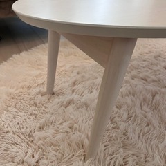 オフホワイト　ローテーブルの画像