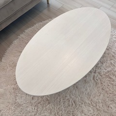 オフホワイト　ローテーブルの画像