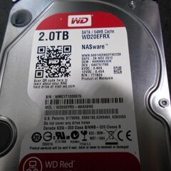NAS用HDD① WD Red WD20EFRX  中古 不良セクタ無しの画像