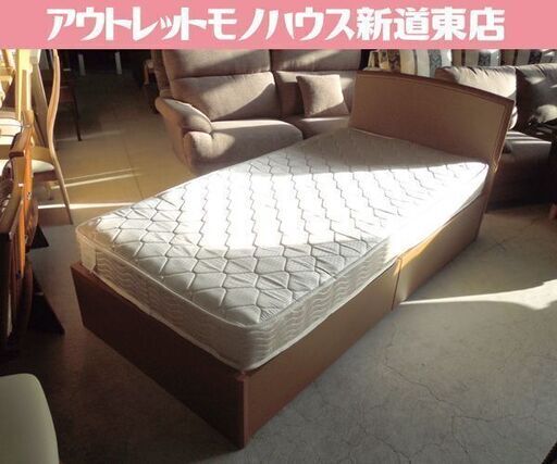 シングルベッド 引出し付きフレーム+片面マットレス セット 札幌市東区 新道東店