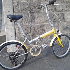 20インチ　中古　折り畳み自転車　外装６段ギヤ付き【現在使用中・...