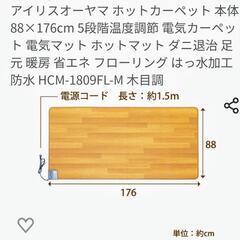 （決まりました）ホットカーペット（美品）の画像