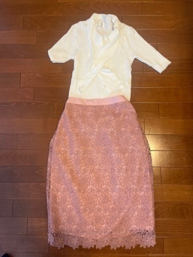 Tocco closet レーススカート&ニットトップス