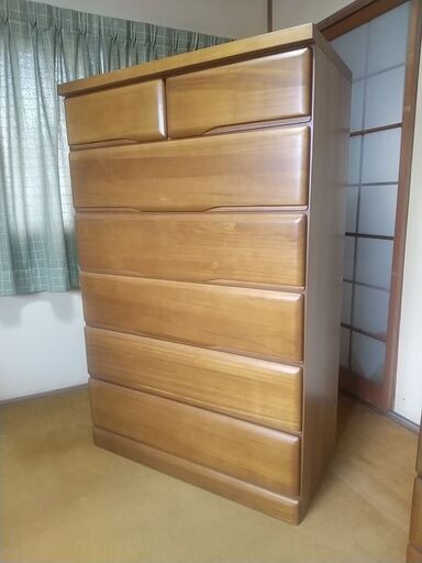衣類収納　木製引き出し　６段チェスト