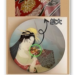 浮世絵　絵皿　飾り皿　工芸品　一楽亭栄水　の画像