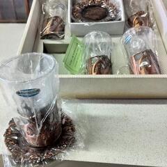 🌿値下げ‼️レトロ コースター付きビアグラス