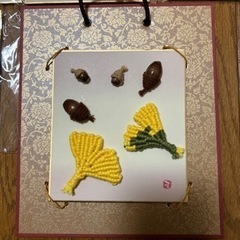 季節の飾り物　マクラメ作品の画像