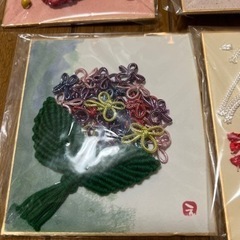 季節の飾り物　マクラメ作品の画像