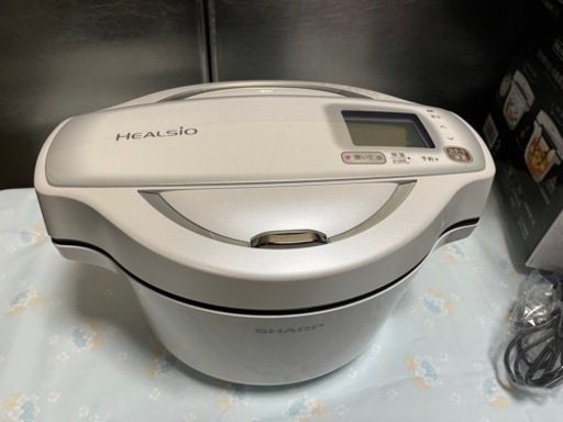 SHARP シャープ ヘルシオ ホットクック KN-HW16D-W 2018年製 自動調理 鍋  1.6L 無水鍋 ホワイト 使用1回 中古美品 ③