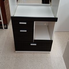 ★ジモティ割あり★ 後藤家具物産(株) レンジ台 ブラウン H1...