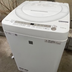 SHARP 洗濯機 7kg ES-G7E5-KW 2018年製 内装クリーニング