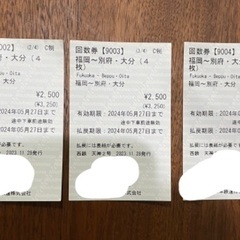 高速バスチケット　とよのくに号　福岡↔︎大分