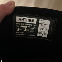 【ほぼ新品】スノボブーツ　26.0cm ブラック　RIDE ANTHEMの画像