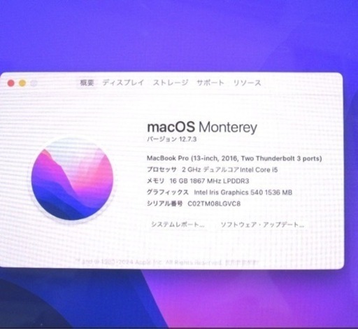 パソコン MacBook Pro (13-inch 2016
