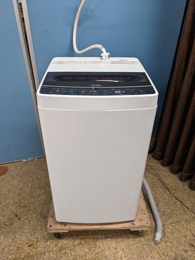 ☆Haier 全自動電気洗濯機 5.5kg 2020年製 JW-C55D しわケア チェッカードタンク 3Dウィングパルセーター