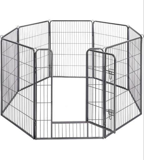 ペットフェンス 中大型犬用 ペットサークル パネル8枚 複数連結可能