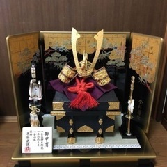 五月人形　兜　屏風付き
