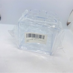 クリアブロック貯金箱 透明 の画像