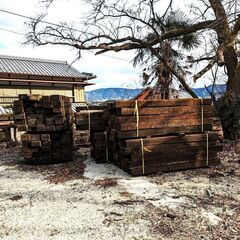 【恵那・ひまつぶし堂】枕木 在庫14本まとめて 　全長2200㎜ まとめ買いのみの画像