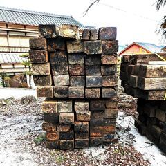 【恵那・ひまつぶし堂】枕木 在庫14本まとめて 　全長2200㎜ まとめ買いのみの画像