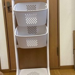 ランドリーバスケット　3段　取り外し可能　おもちゃ入れ　衣服整理の画像