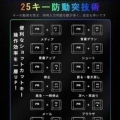 ゲーミングキーボード（有線）の画像