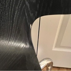 IKEA イケア ダイニングチェア黒/白/VILMAR/背もたれ/北欧/軽量/シンプル/ダイニング/リビング/中古品の画像