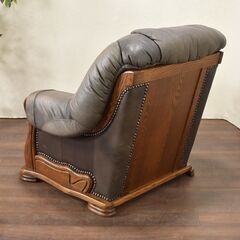 ヤ取終了10/25】≪zyt1322ジ≫ ダッチカントリー 1人掛け本革