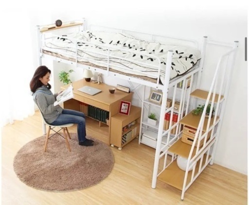 【お譲り先決定しました！】ロフトベッド　白