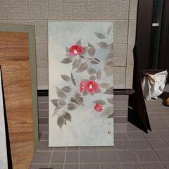 椿絵画額つき