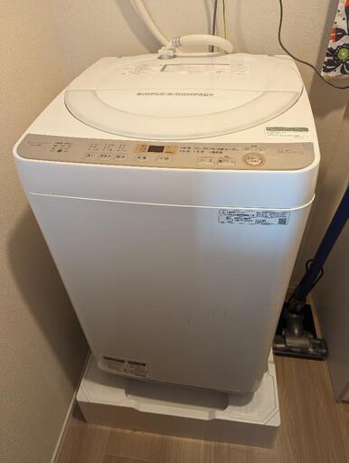 引き取り（特定日）限定 洗濯機 SHARP シャープ ES-GE6C  6.0kg 2019年製 中古