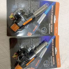 【新品】【2個セット】ガストーチバーナー 自動着火カセットガス ワンタッチ着火 カセットボンベ用 炭火起こしの画像