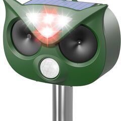 【新品】動物撃退器 LED強力フラッシュライトで撃退 5つ撃退モ...