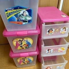 大人気のディズニープリンセス　収納ケース4点セット
