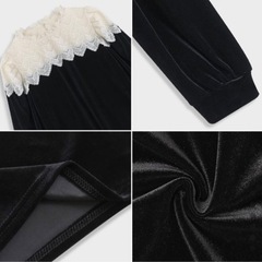 新品未使用☆ レースベロアトップスの画像