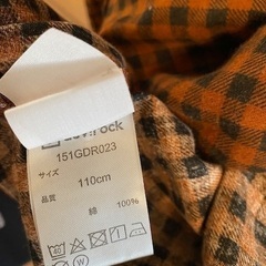 ＊デビロック＊チェック柄ワンピース＊茶系＊八分袖＊サイズ110＊devirock＊の画像