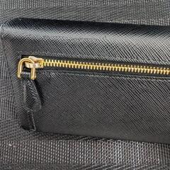 配送可能【正規品・美品】プラダ長財布サフィアーノレザー　ブラック　付属品あり