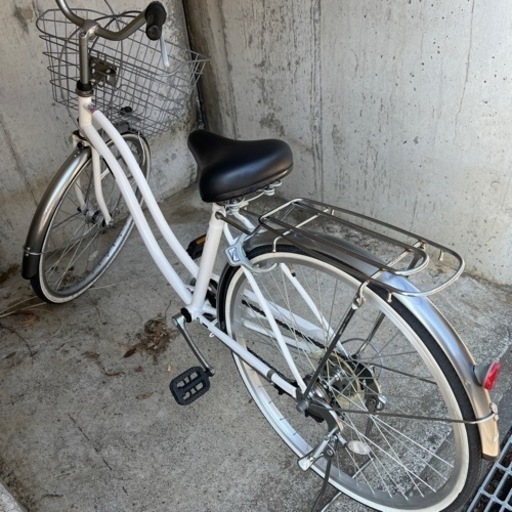 自転車　白