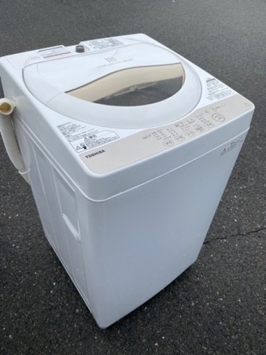 北九州市内配送無料　保証付き　東芝 全自動洗濯機 5kg グランホワイト AW-5G3(W)
