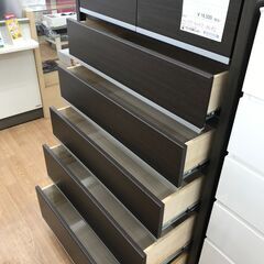 ★ジモティ割あり★ ニトリ チェスト ブラウン H137×W7×D42 クリーニング済み KJ4315の画像