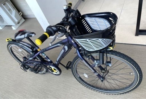 子供の自転車　ブリヂストン BRIDGESTONE CFJ47 1A806A0 クロスファイヤージュニア 24型 外装7段変速 ダイナモランプモデル  P.Xコスモバイオレット