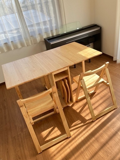 折りたたみ式ダイニングテーブルセット