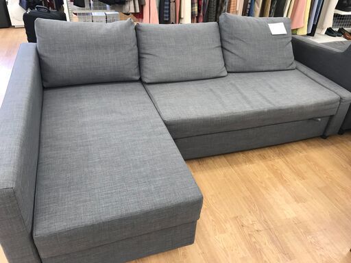 ★ジモティ割あり★ IKEA ソファーベッド グレー H86×W230×D151 クリーニング済み KJ4321