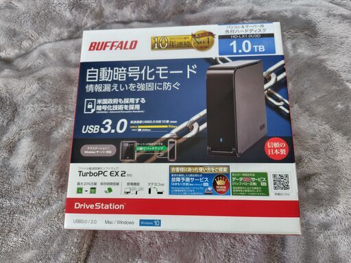 ④新品　BUFFALOバッファロー　外付けHDD HD-LX1.0U3D 1TB