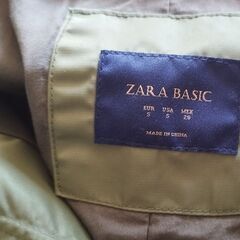 『大特価』春秋　ZARA BASIC コート　フード付き  S  ザラベーシックの画像